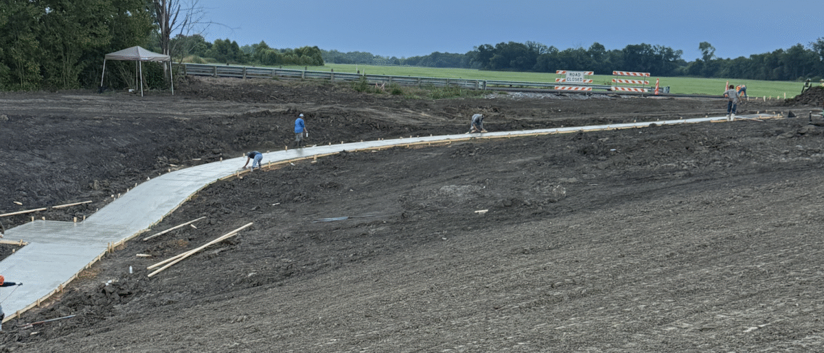 Fossil Park Pathway is paved.